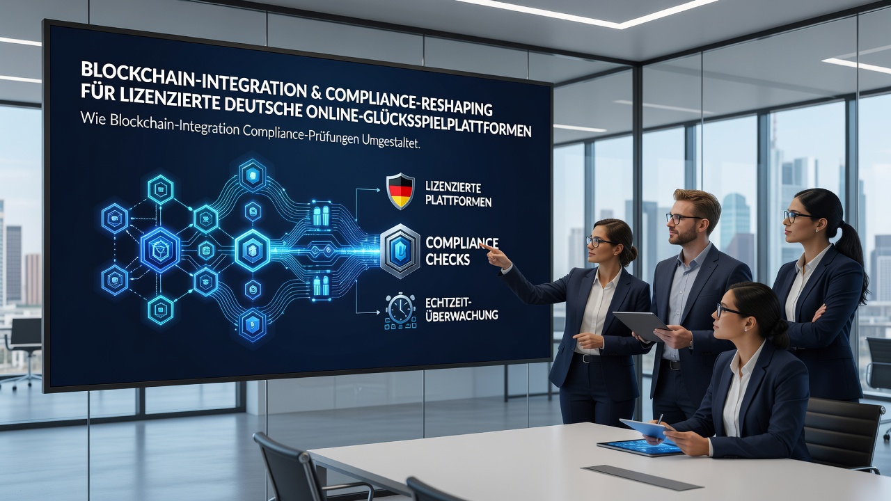 Secure digital ledger interface displaying compliance metrics for German online casino operators